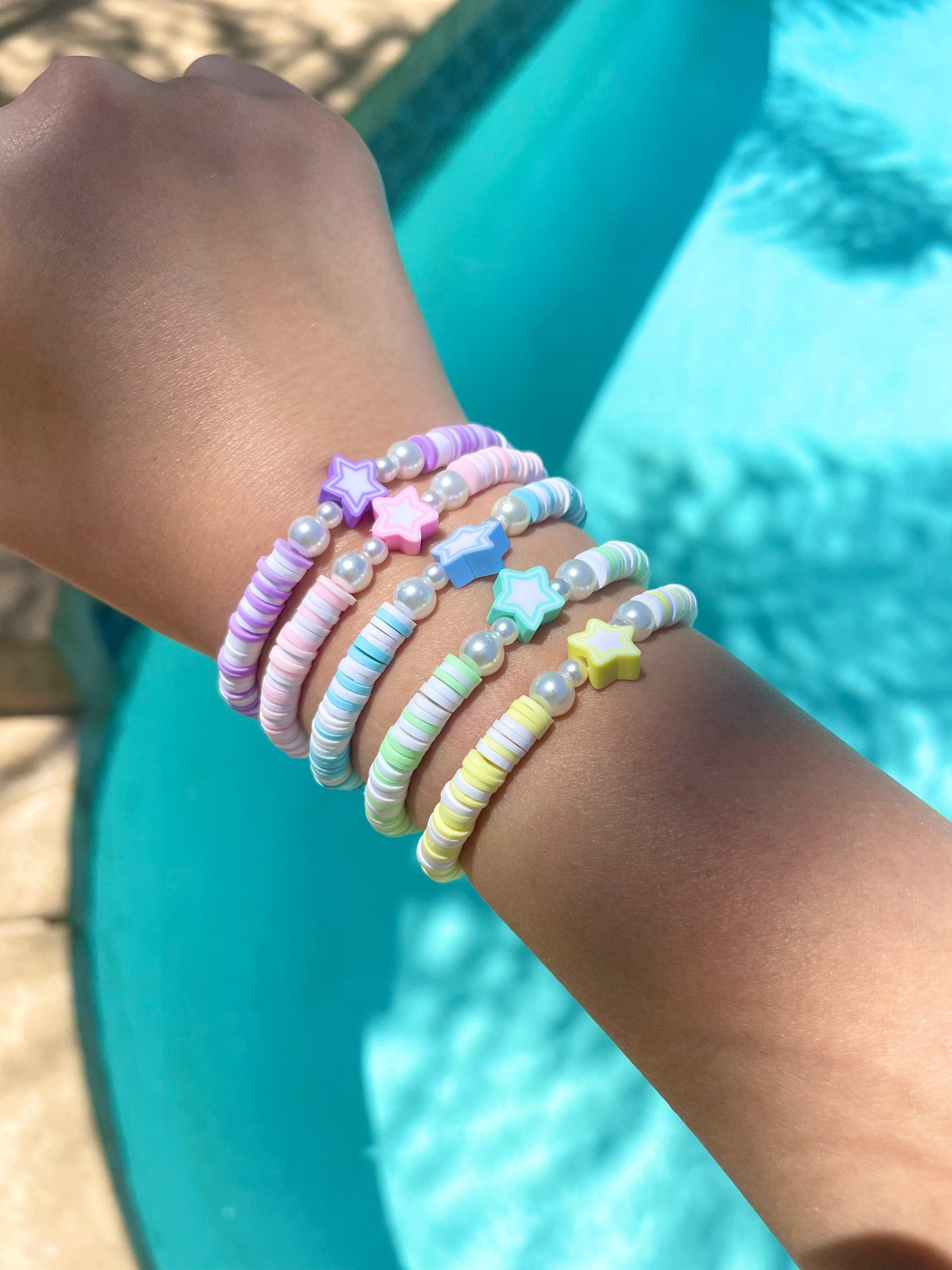 clay bead bracelet inspo