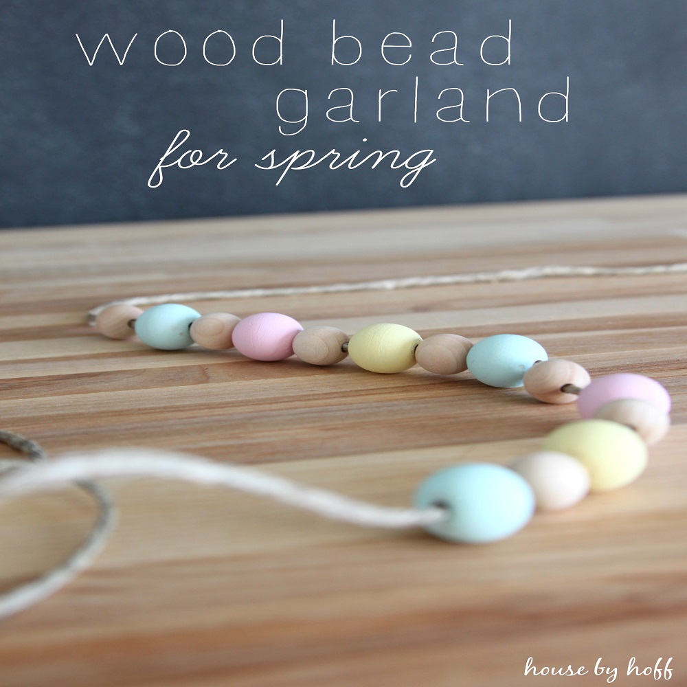 how to decorate with wooden bead garland