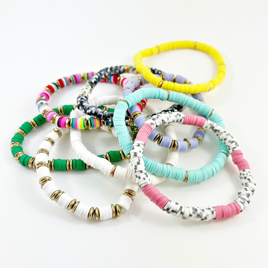 how to tie a clay bead bracelet