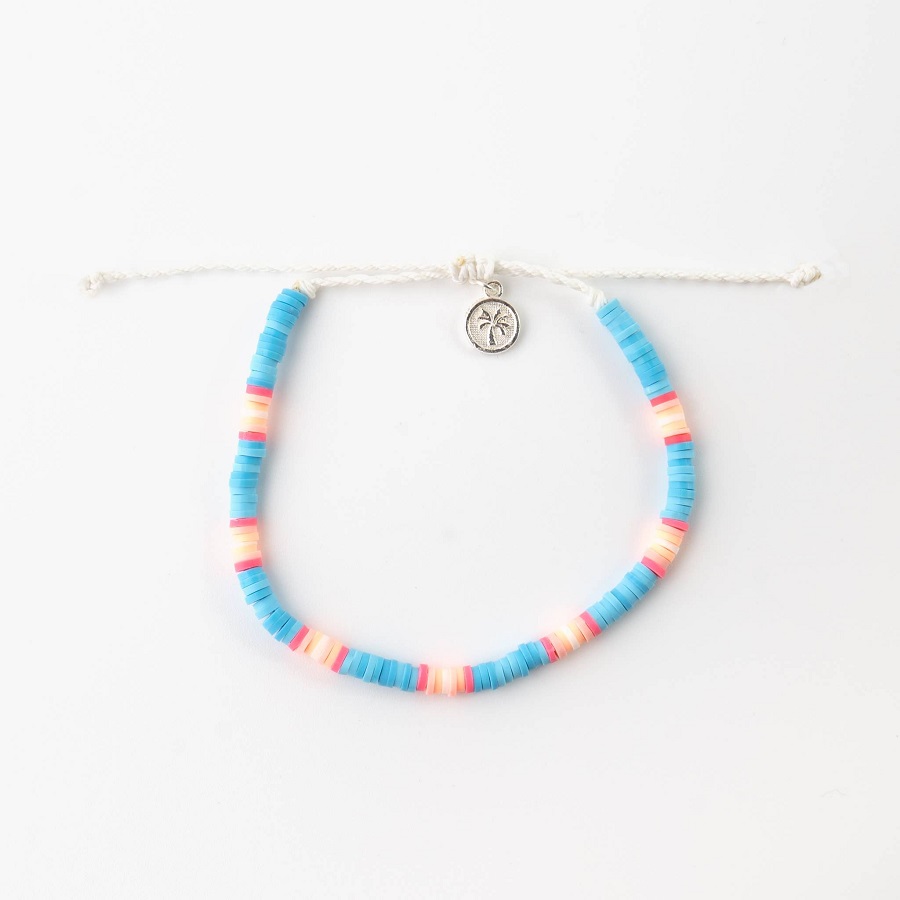 clay bead bracelet ideas blue