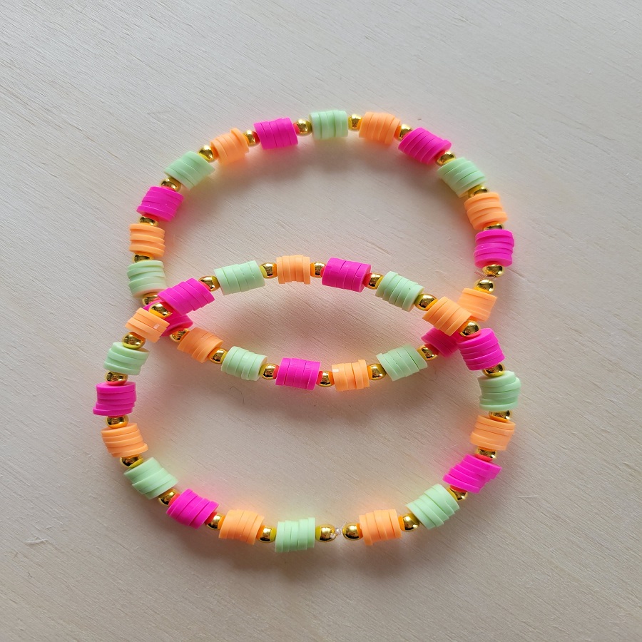 Summer clay bead bracelet ideas