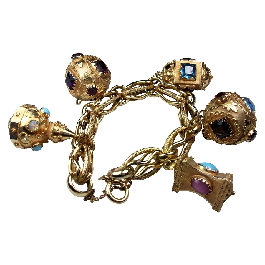 gold italian charm bracelet