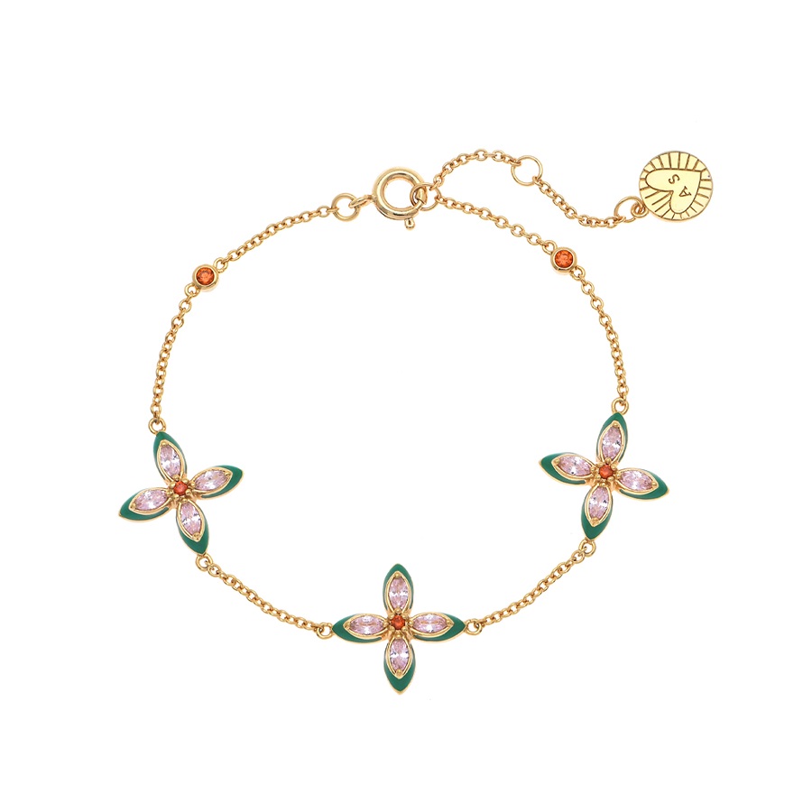 Gold clover bracelet