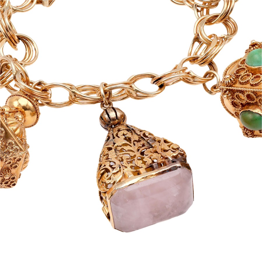 Italian Gold Charm Bracelet