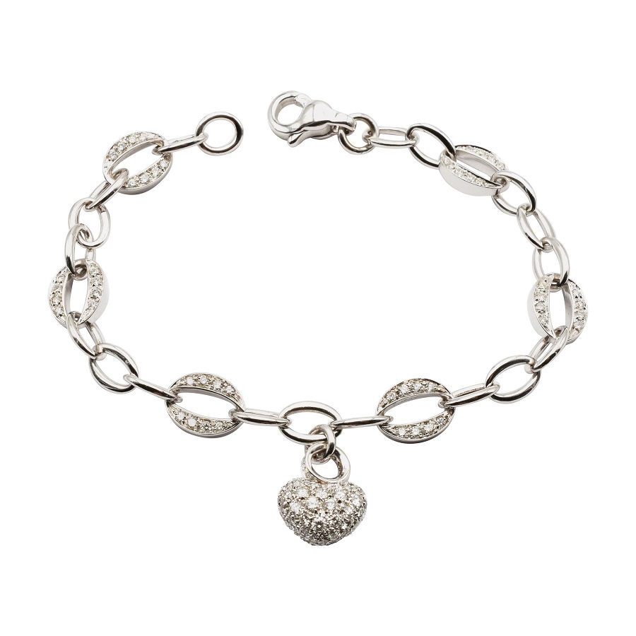 White Gold Charm Bracelet