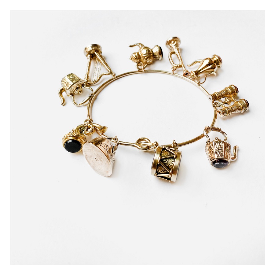 14k Gold Charm Bracelet