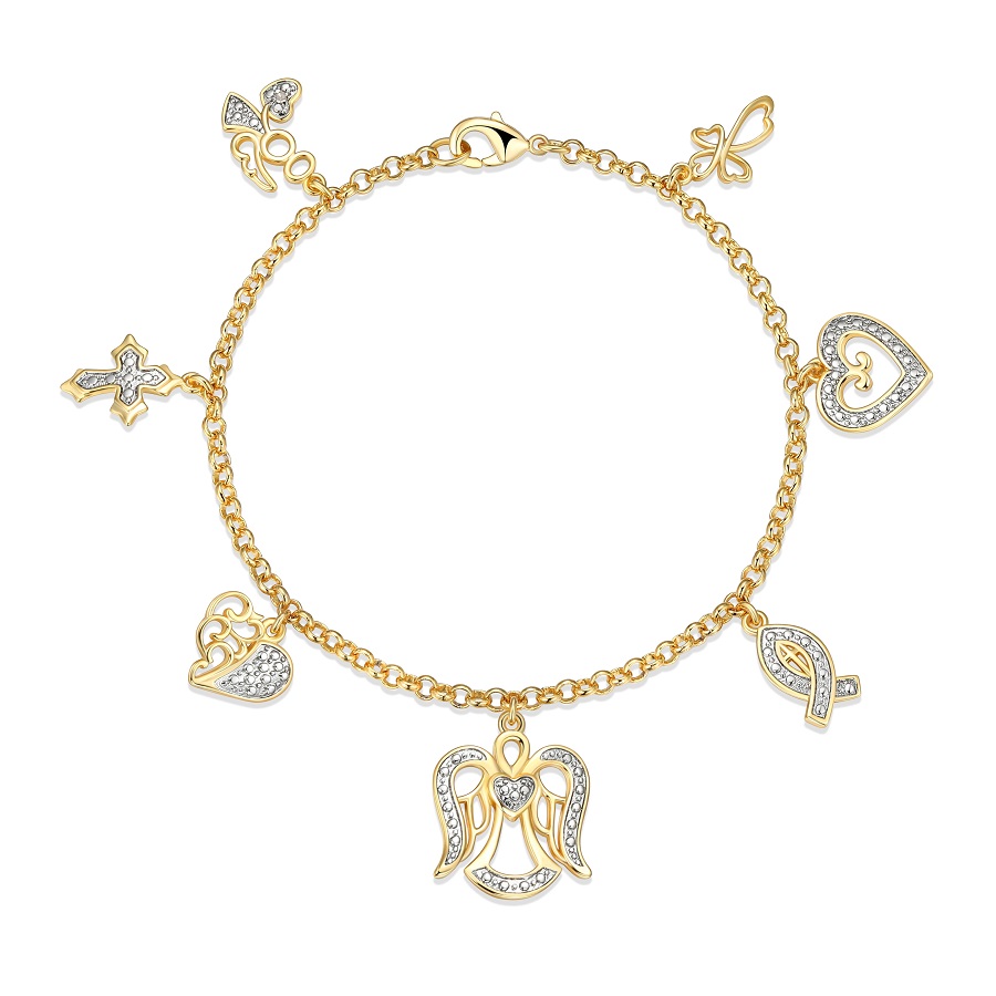 14k Gold Charm Bracelet