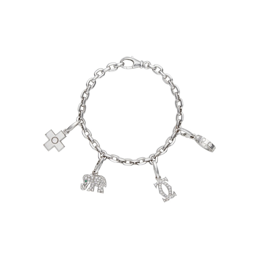 White Gold Charm Bracelet