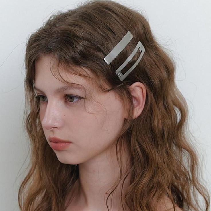 silver hair barrette